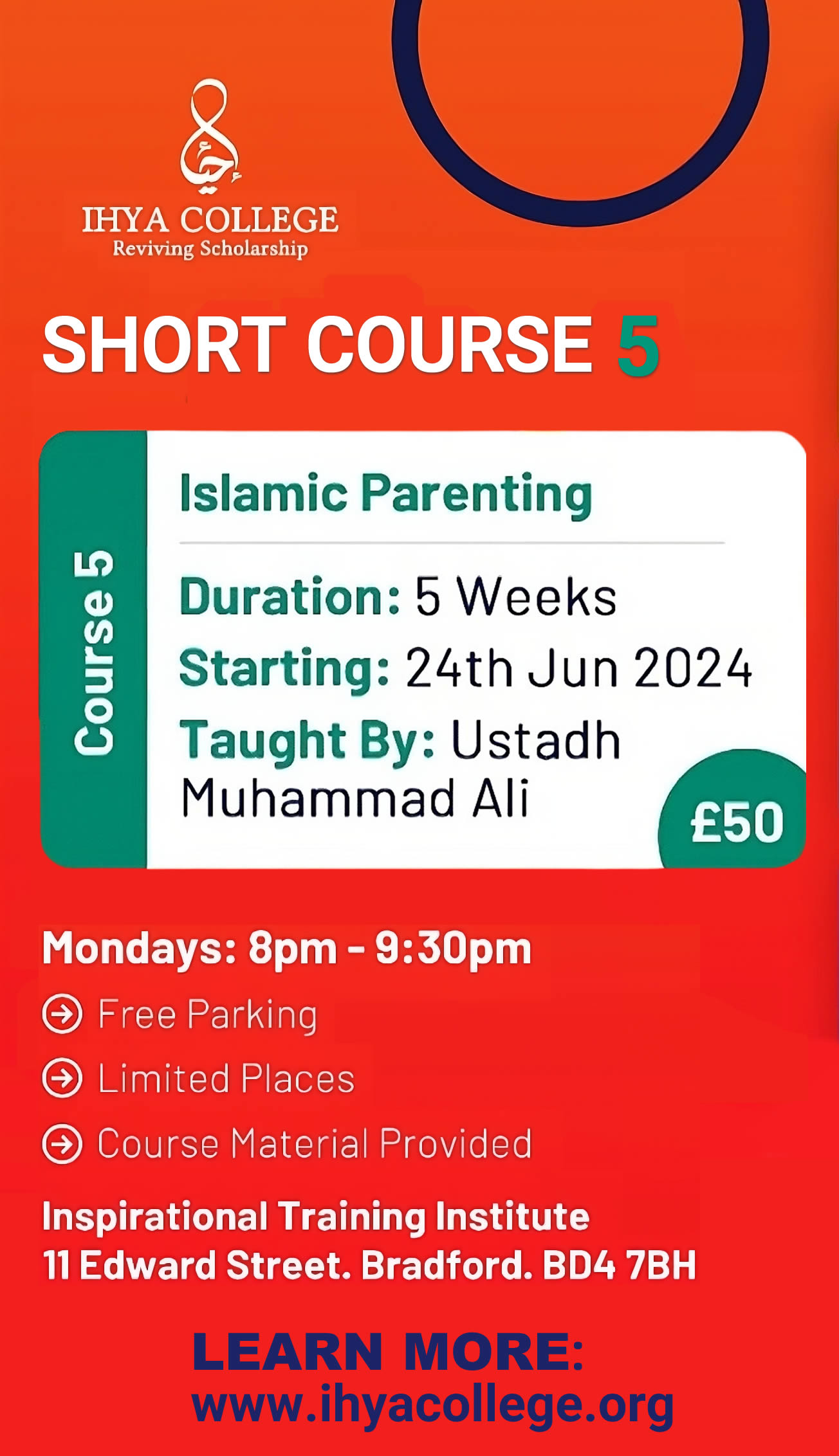 Islamic Parenting - Ihya College short course